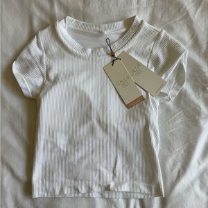 White Ribbed Women’s Calia top. Never been worn with tags on